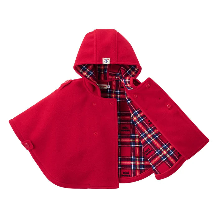 미키하우스 망토 일본 키즈 아기 케이프 플리스 클래식 코트 스타일 4컬러