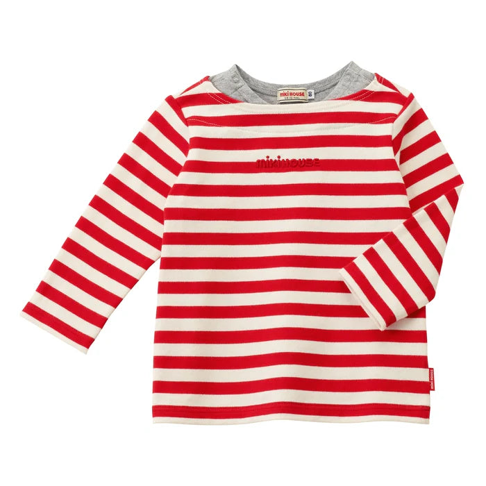 미키하우스 티셔츠 일본 키즈 긴팔티 레이어링 스트라이프 4컬러