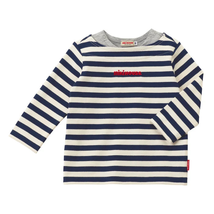 미키하우스 티셔츠 일본 키즈 긴팔티 레이어링 스트라이프 4컬러