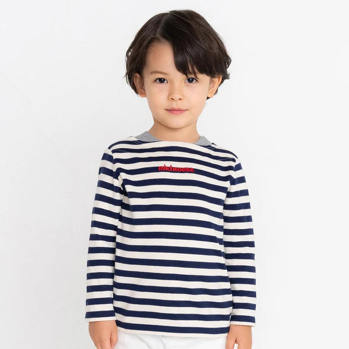 미키하우스 티셔츠 일본 키즈 긴팔티 레이어링 스트라이프 4컬러