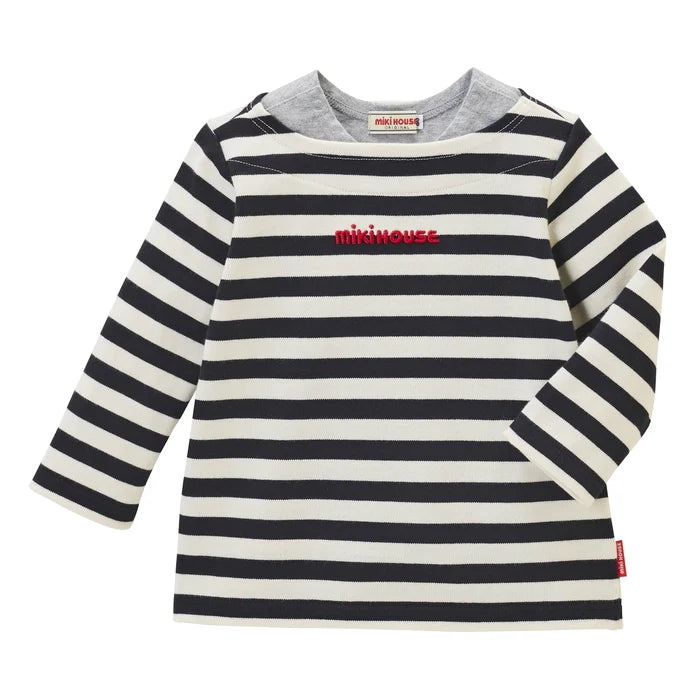 미키하우스 티셔츠 일본 키즈 긴팔티 레이어링 스트라이프 4컬러