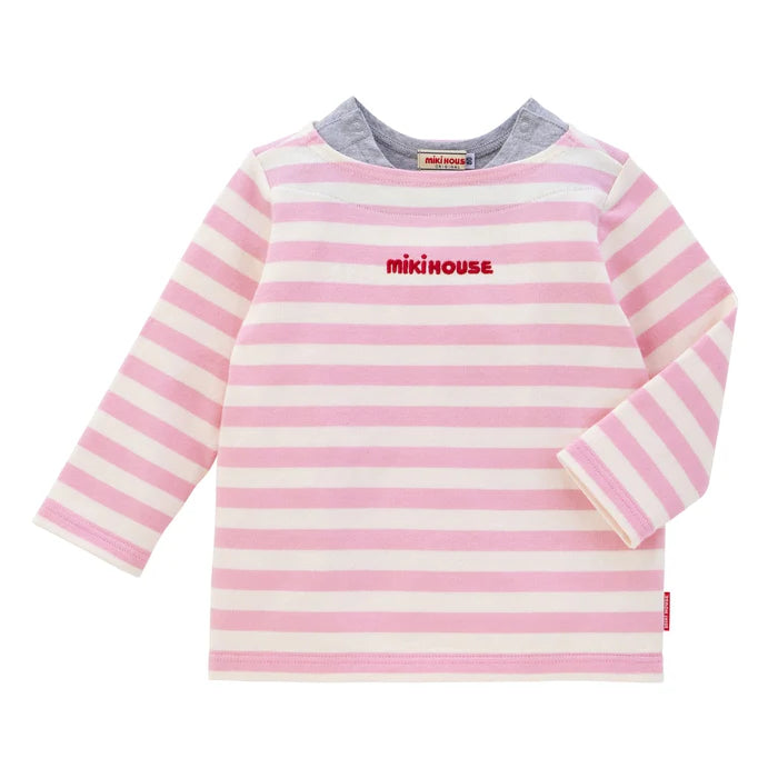 미키하우스 티셔츠 일본 키즈 긴팔티 레이어링 스트라이프 4컬러