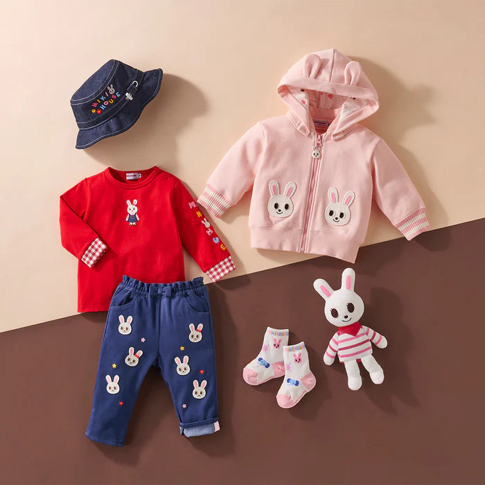 미키하우스 티셔츠 일본 키즈 긴팔티 커프 캐릭터 여아 2컬러