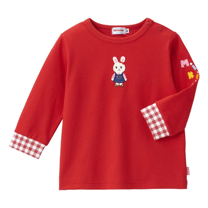 미키하우스 티셔츠 일본 키즈 긴팔티 커프 캐릭터 여아 2컬러
