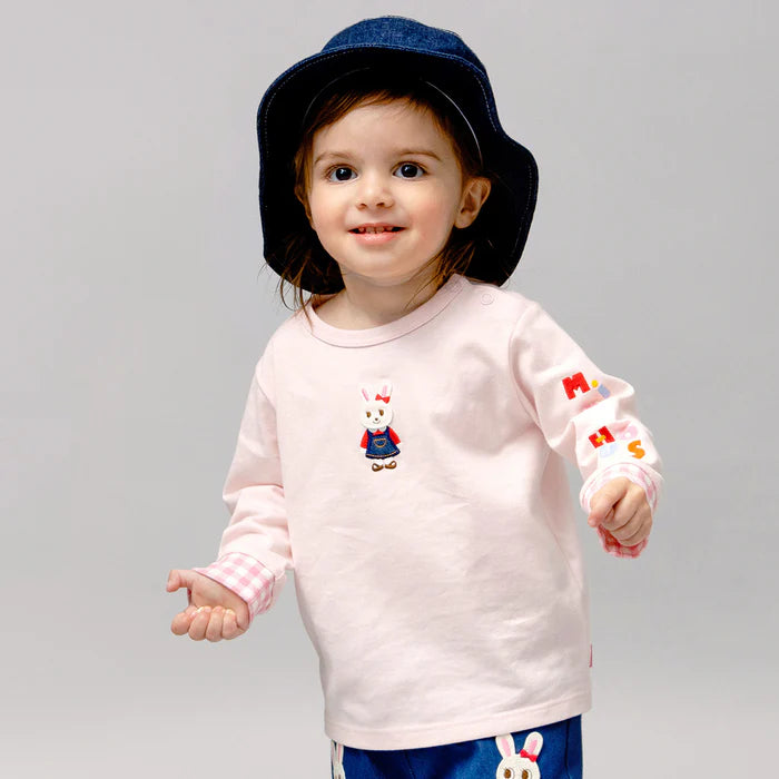 미키하우스 티셔츠 일본 키즈 긴팔티 커프 캐릭터 여아 2컬러