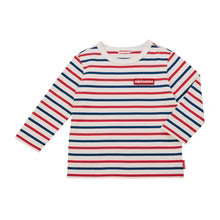 미키하우스 티셔츠 일본 키즈 아기 긴팔티 스트라이프 로고 4컬러