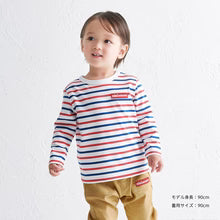 미키하우스 티셔츠 일본 키즈 아기 긴팔티 스트라이프 로고 4컬러