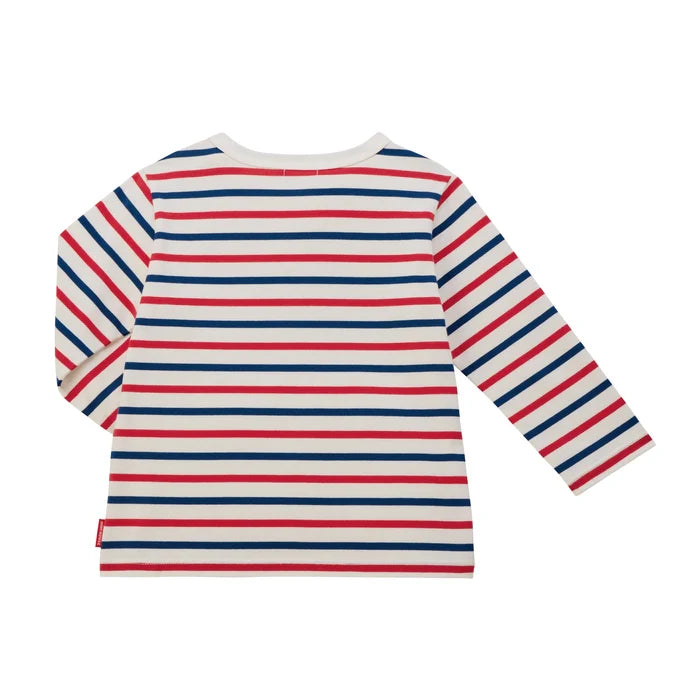 미키하우스 티셔츠 일본 키즈 아기 긴팔티 스트라이프 로고 4컬러