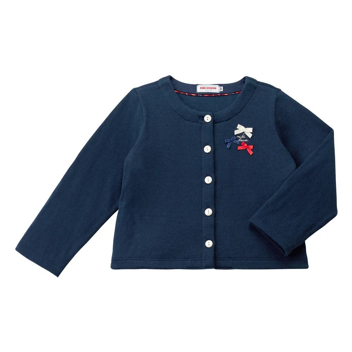 미키하우스 가디건 일본 키즈 리본 여아 자켓