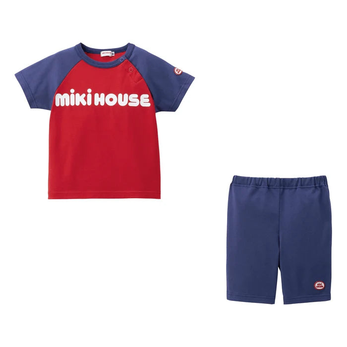 미키하우스 티셔츠 일본 키즈 잠옷 반팔 반바지 세트 2컬러