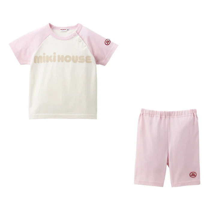 미키하우스 티셔츠 일본 키즈 잠옷 반팔 반바지 세트 2컬러