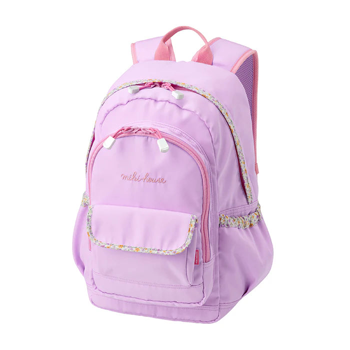 미키하우스 가방 일본 백팩 파이핑 꽃무늬 로고