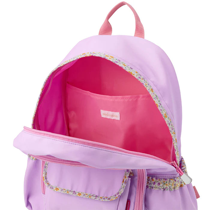 미키하우스 가방 일본 백팩 파이핑 꽃무늬 로고