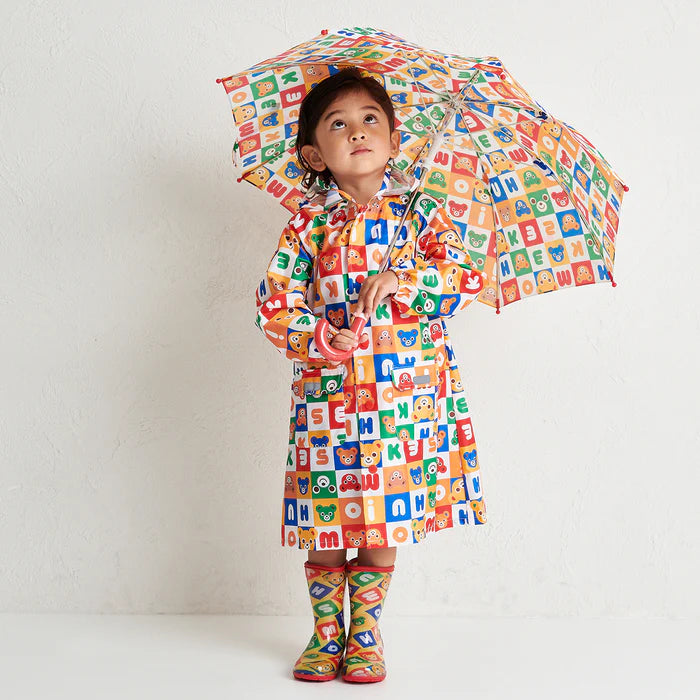 미키하우스 우산 일봌 키즈 토끼 베어 패턴 장우산 2컬러