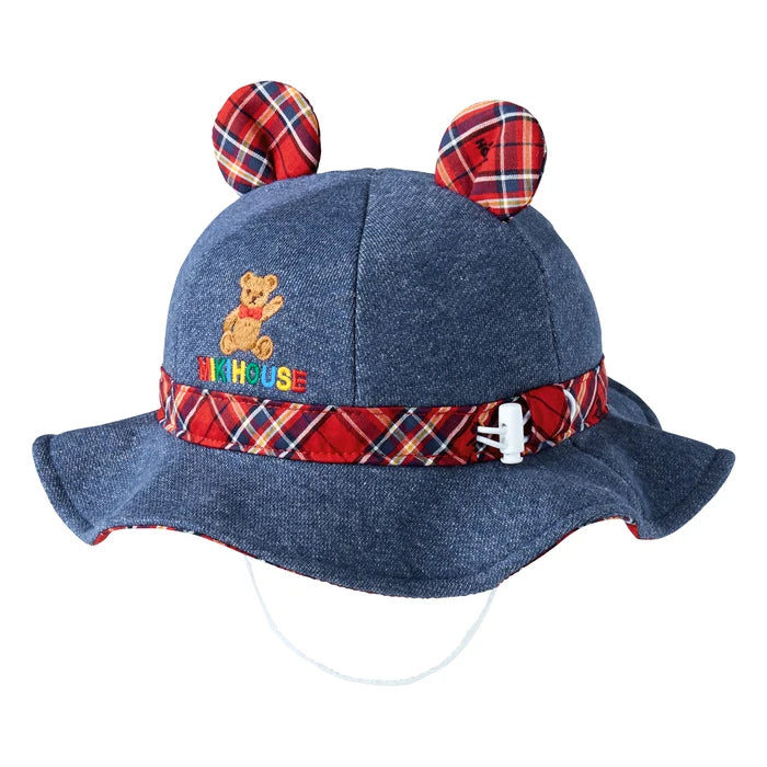 미키하우스 모자 일본 키즈 버킷햇 데님 웨이브 2컬러