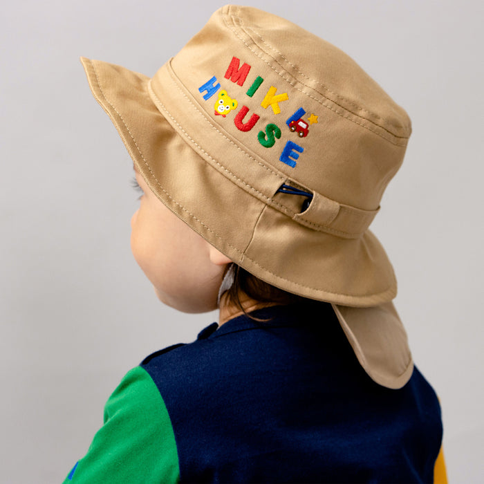 미키하우스 키즈 모자 일본 유아 버킷햇 로고 차양 푸치 자수 2컬러