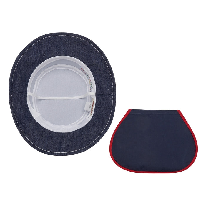 미키하우스 키즈 모자 일본 유아 버킷햇 로고 차양 푸치 자수 2컬러