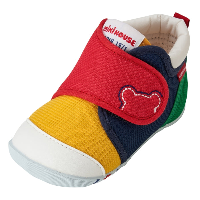 미키하우스 키즈 신발 일본 아기 퍼스트 걸음마 운동화 쿠마 스티치
