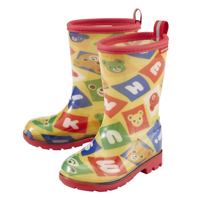 미키하우스 부츠 퍼즐 블록 장화 레인부츠 2컬러