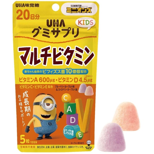 어린이 영양제 일본 UHA 젤리 서플리 멀티 비타민 베리 요구르트 믹스 20일분
