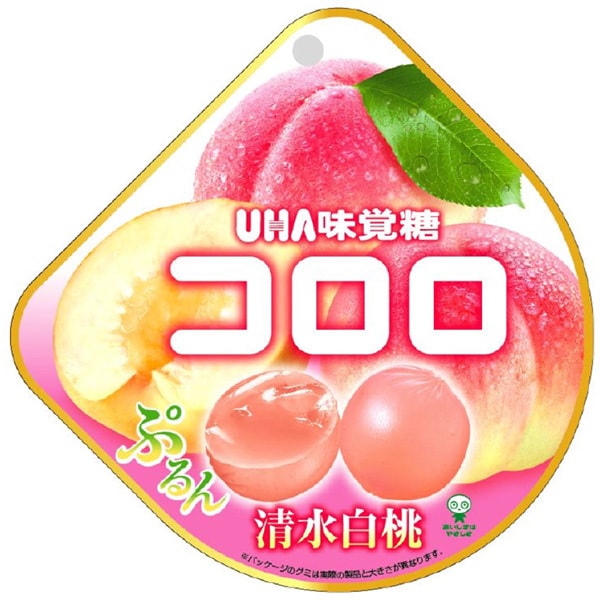 코로로 복숭아 일본 UHA 젤리 시미즈 백도 과육 구미 40g