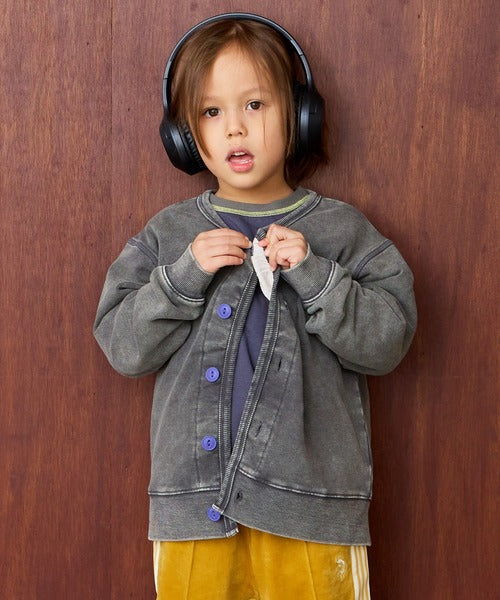 마키즈 가디건 일본 키즈 카디건 우라케 밀리터리 스노워시 데님 스타일 3컬러