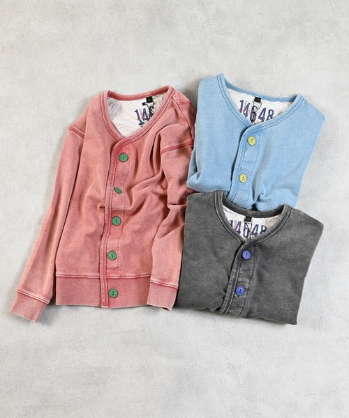 마키즈 가디건 일본 키즈 카디건 우라케 밀리터리 스노워시 데님 스타일 3컬러