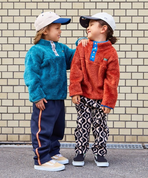 마키즈 키즈 티셔츠 일본 긴팔티 보아 양털 스냅 재킷 스타일 4컬러