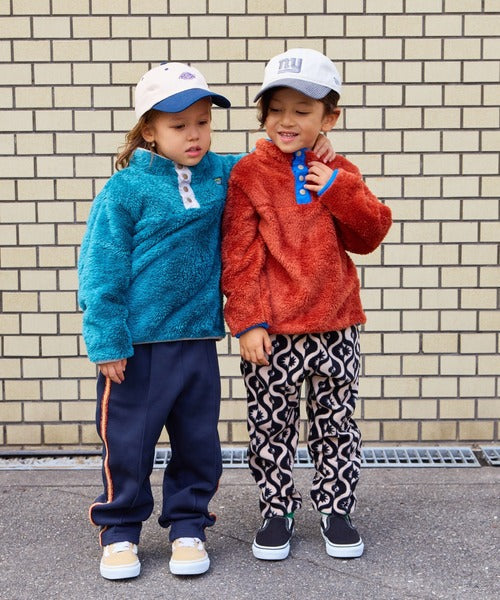 마키즈 키즈 티셔츠 일본 긴팔티 보아 양털 스냅 재킷 스타일 4컬러