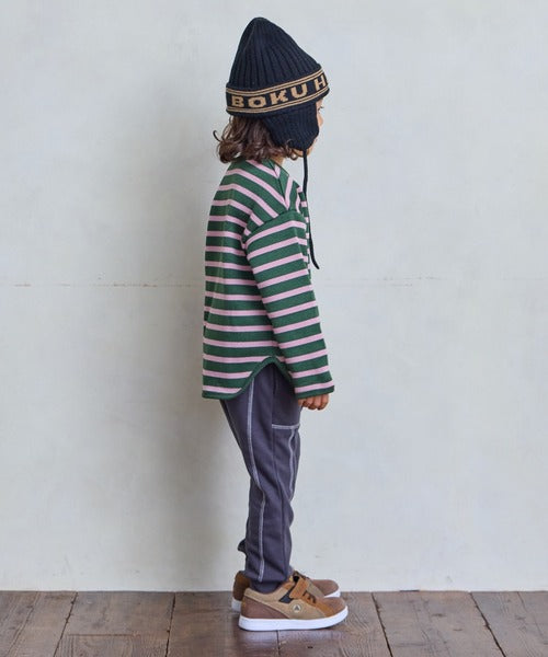 마키즈 키즈 바지 일본 유아 샤기 롱 팬츠 스티치 워크 디자인 4컬러