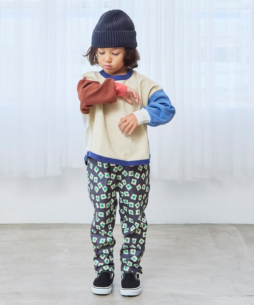 마키즈 키즈 티셔츠 일본 긴팔티 스웨이드 라운드 디자인 맨투맨 6컬러