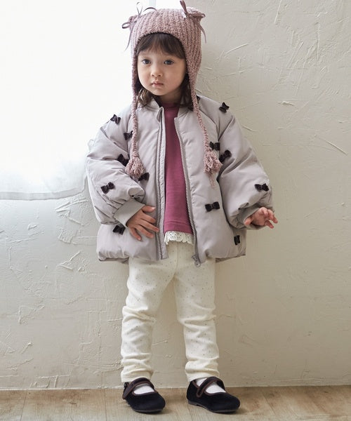 petit main 키즈 자켓 일본 쁘띠메인 유아 치비 리본 안솜 재킷 3컬러