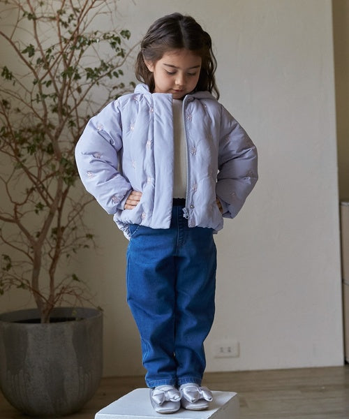 petit main 키즈 패딩 일본 쁘띠마인 유아 프리티 모티브 후드 디자인 3컬러