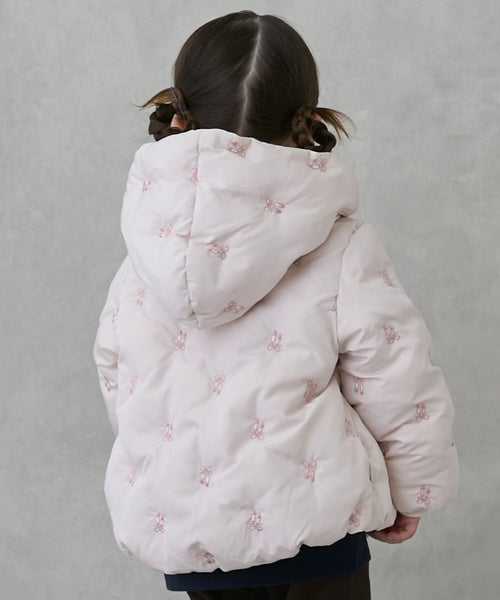 petit main 키즈 패딩 일본 쁘띠마인 유아 프리티 모티브 후드 디자인 3컬러