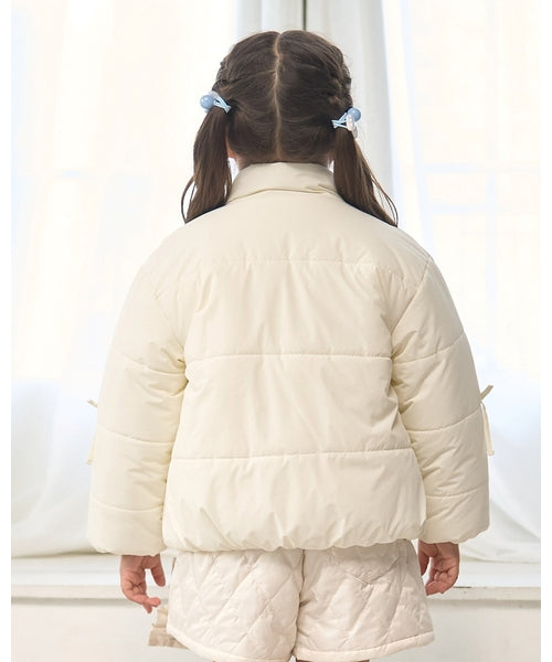 petit main 키즈 패딩 일본 쁘띠마인 유아 리본 디자인 퍼프 재킷 5컬러