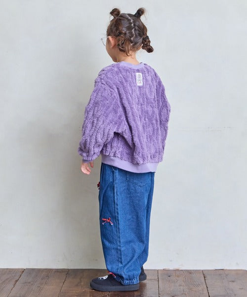 마키즈 키즈 티셔츠 일본 유아 긴팔티 케이블 보어 니트 디자인 맨투맨 4컬러