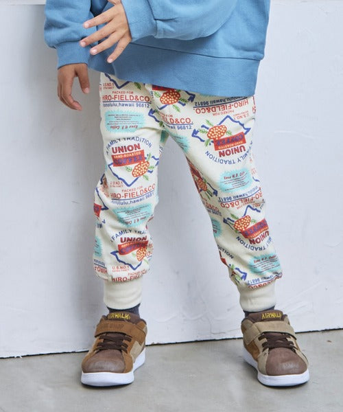 마키즈 바지 일본 키즈 스웻 팬츠 플라워 체크 패턴 조거 타입 6컬러