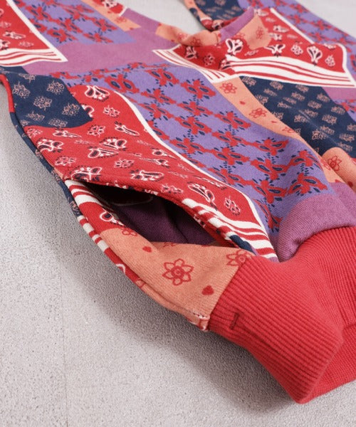 마키즈 바지 일본 키즈 스웻 팬츠 플라워 체크 패턴 조거 타입 6컬러