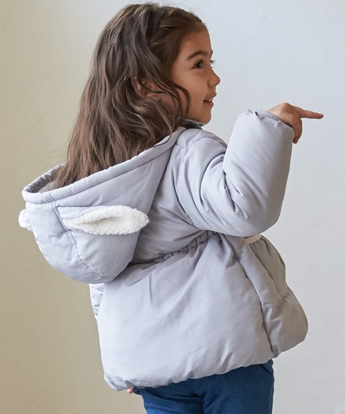 petit main 키즈 패딩 일본 쁘띠메인 유아 모코모코 토끼 안솜 재킷 2컬러