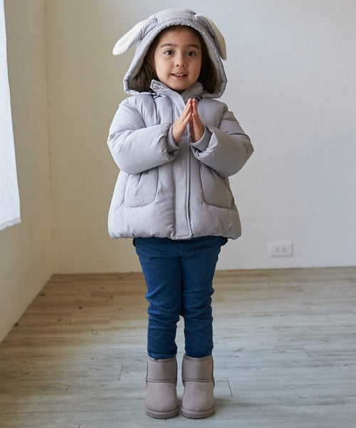 petit main 키즈 패딩 일본 쁘띠메인 유아 모코모코 토끼 안솜 재킷 2컬러