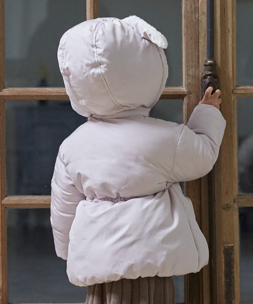 petit main 키즈 패딩 일본 쁘띠메인 유아 모코모코 토끼 안솜 재킷 2컬러