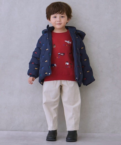 petit main 키즈 패딩 일본 쁘띠메인 유아 아소트 자수 디자인 자켓 2컬러