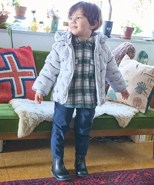 petit main 키즈 패딩 일본 쁘띠메인 유아 아소트 자수 디자인 자켓 2컬러