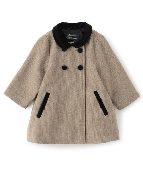 petit main 키즈 코트 일본 쁘띠마인 유아 더블 블레스트 클래식 아우터 2컬러