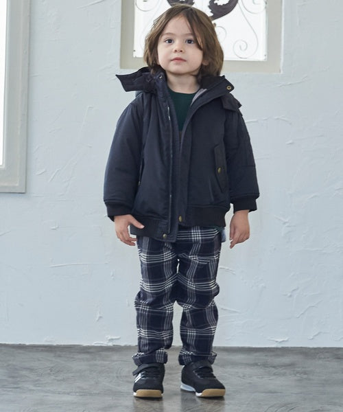 petit main 키즈 자켓 일본 쁘띠마인 유아 MA1 후드 디자인 2컬러