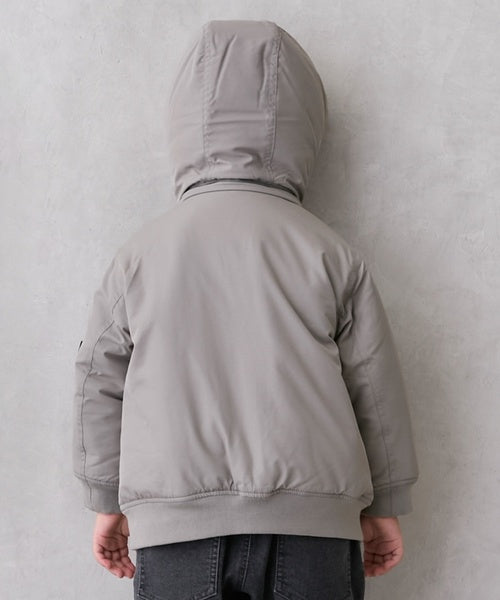 petit main 키즈 자켓 일본 쁘띠마인 유아 MA1 후드 디자인 2컬러