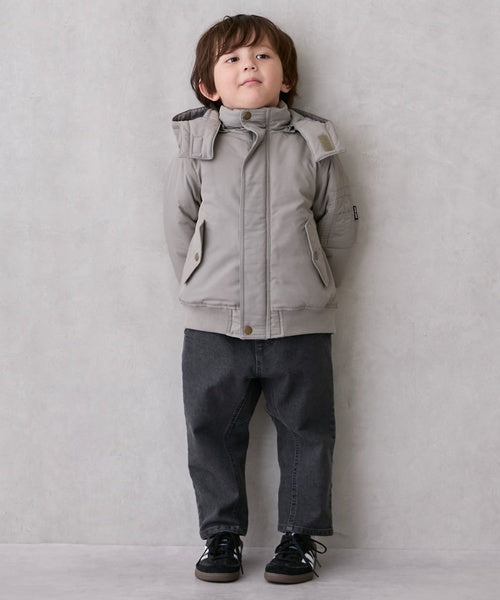 petit main 키즈 자켓 일본 쁘띠마인 유아 MA1 후드 디자인 2컬러