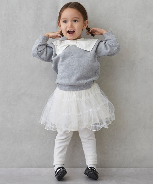 쁘띠메인 키즈 치마 일본 petit main 쁘띠마인 레깅스 디자인 튤 스커트 3컬러