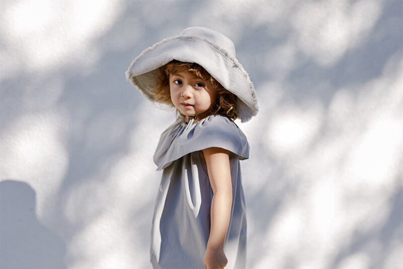 마르마르 키즈 아기 모자 일본 유아 브림 야외 모자 oat