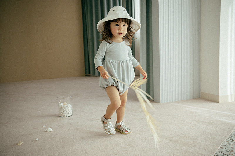 마르마르 키즈 아기 모자 일본 유아 브림 레펠 수영모자 white